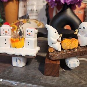 Cute Ghost & Snowman Night Lights For Holidays
